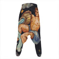 Watercolor Aquarius Zodiac Sign Print Hammer Pants