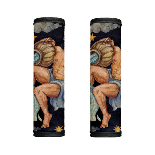 Watercolor Aquarius Zodiac Sign Print Handle Covers