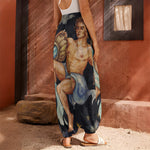 Watercolor Aquarius Zodiac Sign Print Harem Pants