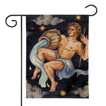 Watercolor Aquarius Zodiac Sign Print House Flag