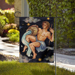 Watercolor Aquarius Zodiac Sign Print House Flag
