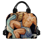 Watercolor Aquarius Zodiac Sign Print Insulated Lunch Bag