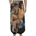 Watercolor Aquarius Zodiac Sign Print Lantern Pants