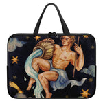 Watercolor Aquarius Zodiac Sign Print Laptop Sleeve With Handle