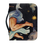 Watercolor Aquarius Zodiac Sign Print Leather Bible Cover