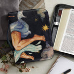 Watercolor Aquarius Zodiac Sign Print Leather Bible Cover