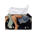 Watercolor Aquarius Zodiac Sign Print Leather Tissue Box Cover