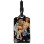 Watercolor Aquarius Zodiac Sign Print Luggage Tag