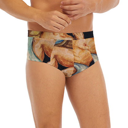 Watercolor Aquarius Zodiac Sign Print Men's Briefs