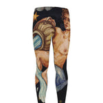Watercolor Aquarius Zodiac Sign Print Men's leggings