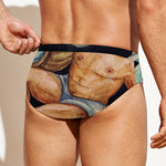 Watercolor Aquarius Zodiac Sign Print Men's Swim Briefs