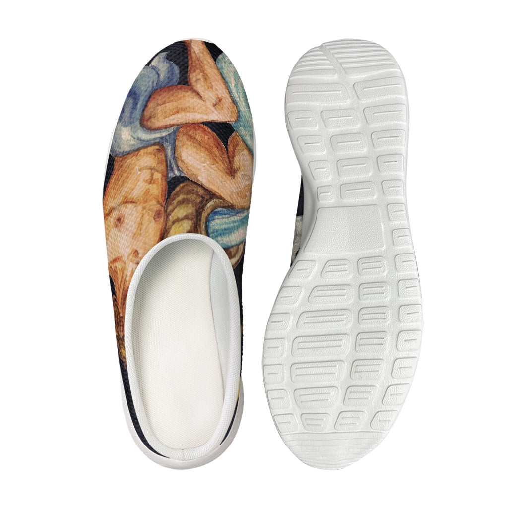 Watercolor Aquarius Zodiac Sign Print Mesh Casual Shoes