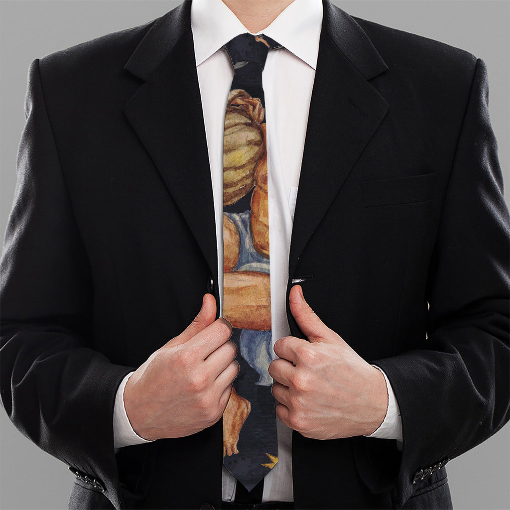 Watercolor Aquarius Zodiac Sign Print Necktie