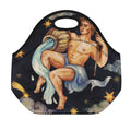 Watercolor Aquarius Zodiac Sign Print Neoprene Lunch Bag