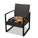 Watercolor Aquarius Zodiac Sign Print Outdoor Seat Cushion Cover