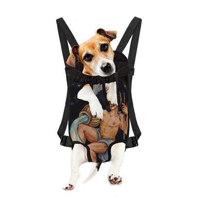 Watercolor Aquarius Zodiac Sign Print Pet Carrier Backpack