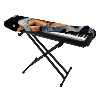 Watercolor Aquarius Zodiac Sign Print Piano Keyboard Cover