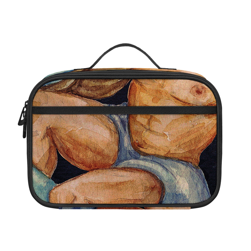 Watercolor Aquarius Zodiac Sign Print Portable Lunch Bag