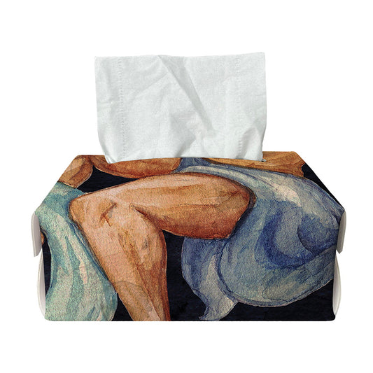 Watercolor Aquarius Zodiac Sign Print Rectangle Tissue Box Cover