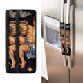 Watercolor Aquarius Zodiac Sign Print Refrigerator Handle Covers