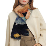 Watercolor Aquarius Zodiac Sign Print Scarf