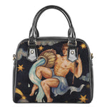 Watercolor Aquarius Zodiac Sign Print Shoulder Handbag