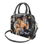 Watercolor Aquarius Zodiac Sign Print Shoulder Handbag