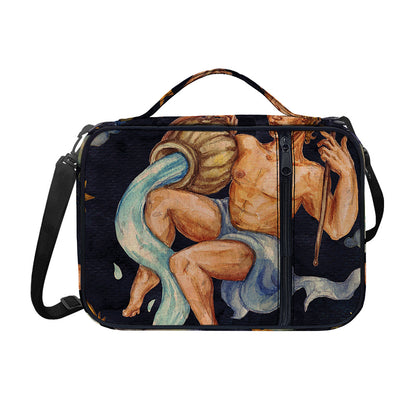 Watercolor Aquarius Zodiac Sign Print Shoulder Strap Bible Bag