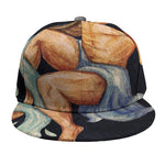 Watercolor Aquarius Zodiac Sign Print Snapback Cap