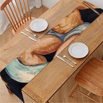 Watercolor Aquarius Zodiac Sign Print Table Runner