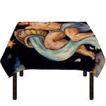 Watercolor Aquarius Zodiac Sign Print Tablecloth