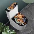 Watercolor Aquarius Zodiac Sign Print Toilet Lid And Tank Cover Set