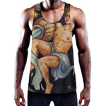 Watercolor Aquarius Zodiac Sign Print Training Tank Top