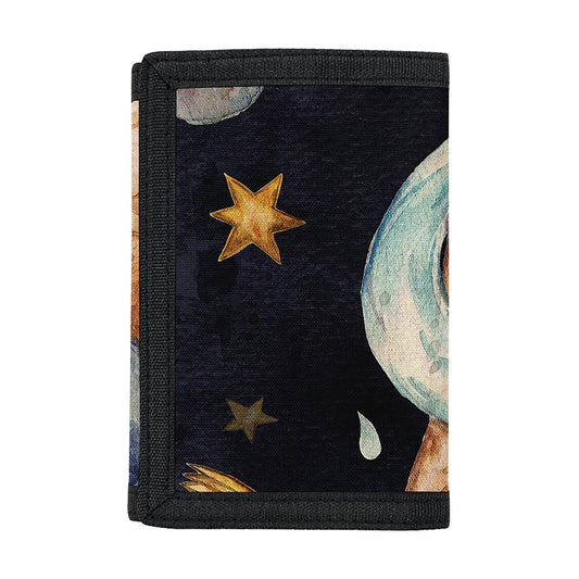 Watercolor Aquarius Zodiac Sign Print Trifold Wallet
