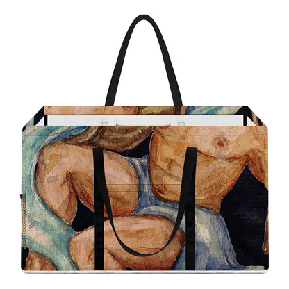 Watercolor Aquarius Zodiac Sign Print Utility Tote Bag
