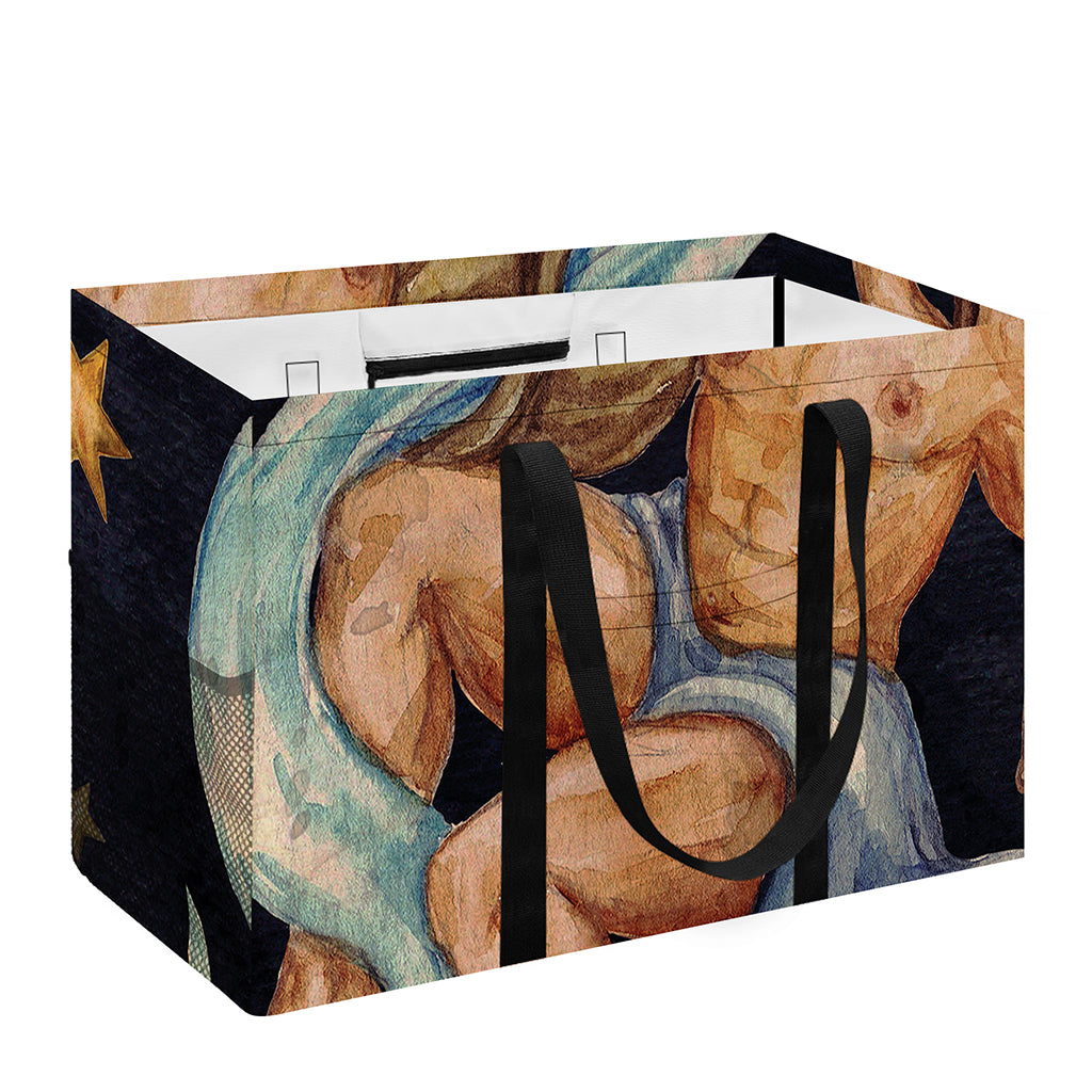 Watercolor Aquarius Zodiac Sign Print Utility Tote Bag