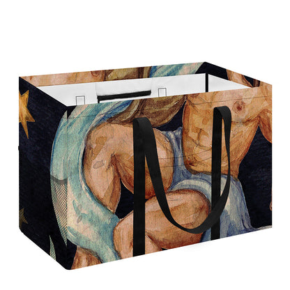 Watercolor Aquarius Zodiac Sign Print Utility Tote Bag