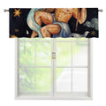 Watercolor Aquarius Zodiac Sign Print Window Valance