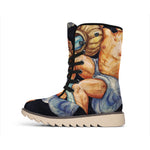 Watercolor Aquarius Zodiac Sign Print Winter Boots