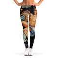 Watercolor Aquarius Zodiac Sign Print Women's Leggings
