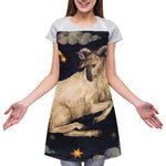Watercolor Aries Zodiac Sign Print Adjustable Apron