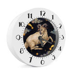 Watercolor Aries Zodiac Sign Print Alarm Clock