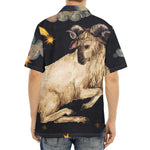 Watercolor Aries Zodiac Sign Print Aloha Shirt