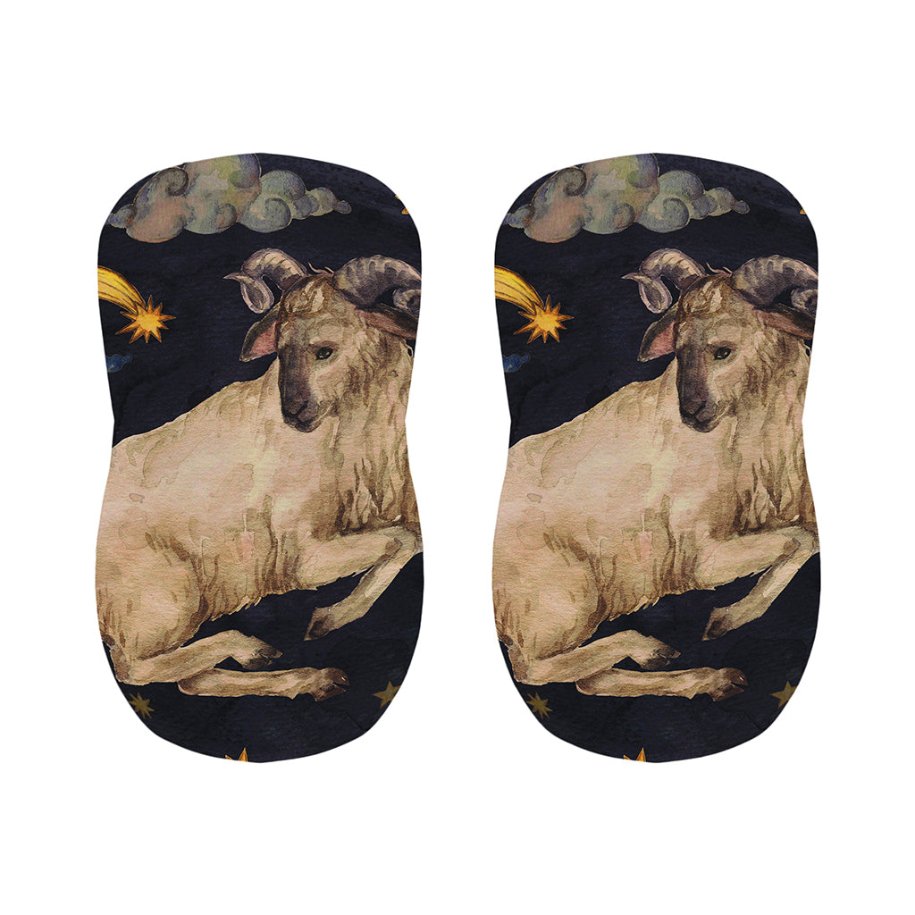 Watercolor Aries Zodiac Sign Print Bar Stool Covers