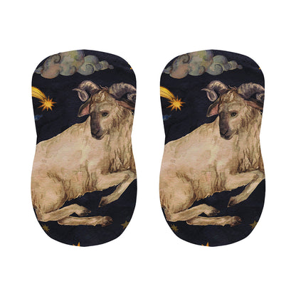 Watercolor Aries Zodiac Sign Print Bar Stool Covers