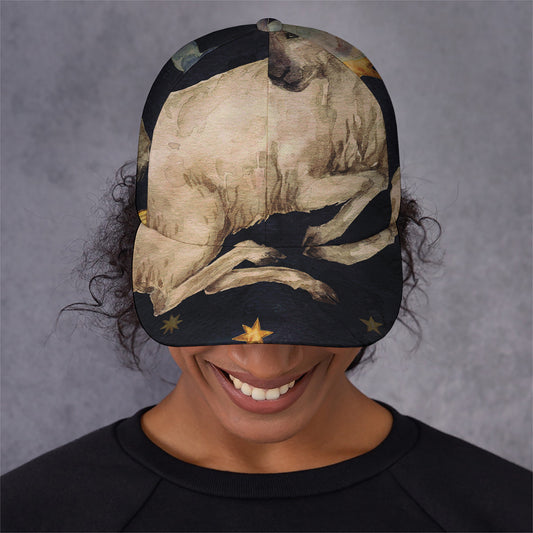 Watercolor Aries Zodiac Sign Print Baseball Cap