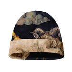 Watercolor Aries Zodiac Sign Print Beanie