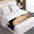 Watercolor Aries Zodiac Sign Print Bed Runner