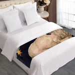 Watercolor Aries Zodiac Sign Print Bed Runner