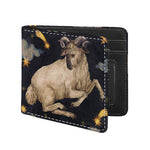 Watercolor Aries Zodiac Sign Print Bifold Wallet